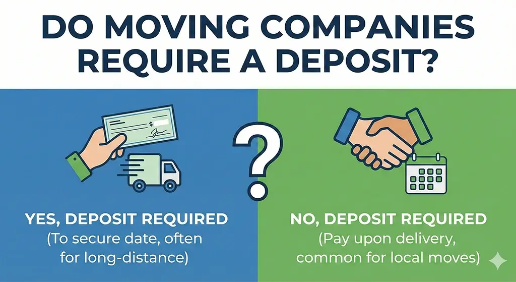 do moving companies require a deposit before moving